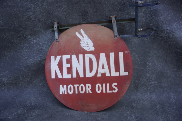 Kendall Motor Oils Double-Sided Tin Litho Projecting Sign  AP1836