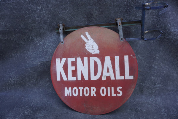 Kendall Motor Oils Double-Sided Tin Litho Projecting Sign  AP1836