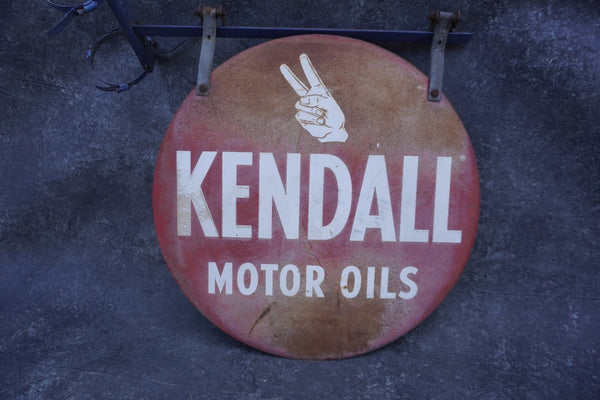 Kendall Motor Oils Double-Sided Tin Litho Projecting Sign  AP1836