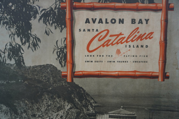 Catalina Swimwear In-Store Display Advertising Poster c 1940s AP1843