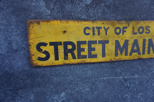 City of Los Angeles Street Maintenance Sign - Original - c 1930s AP1844