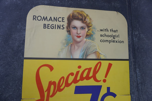 Palmolive Soap - Romance Begins... With That Schoolgirl Complexion! - In-Store Display 1917 AP1848