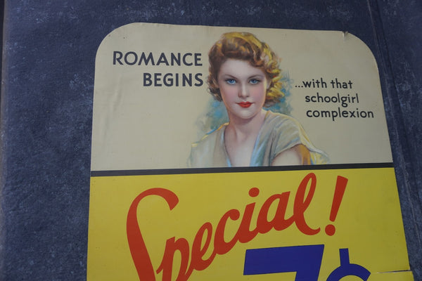 Palmolive Soap - Romance Begins... With That Schoolgirl Complexion! - In-Store Display 1917 AP1848