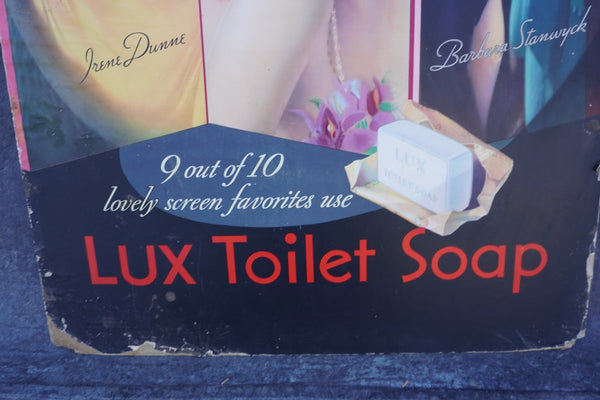 Lux Toilet Soap In-Store Advertising featuring Irene Dunne, Elissa Landi and Barbara Stanwyck c 1933 AP1851