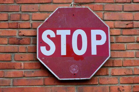 Stop Sign - City of Long Beach, Porcelain Enamel  1930s-40s AP1863