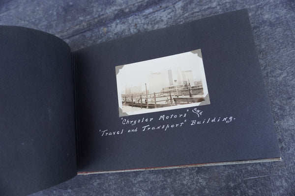 Chicago World's Fair Century of Progress 1833-1933 Souvenir Photograph Album containing Amateur Photographs AP1868