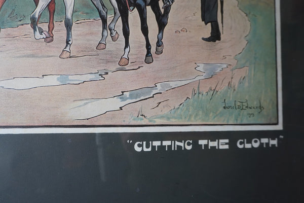 Lionel D. Edwards Fox-Hunting Sporting Print 1903 - The Cuetown Hunt - Going to the Meet - Cutting The Cloth AP1905