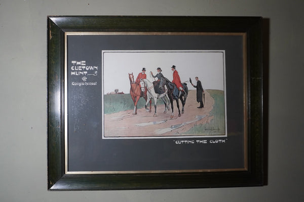 Lionel D. Edwards Fox-Hunting Sporting Print 1903 - The Cuetown Hunt - Going to the Meet - Cutting The Cloth AP1905
