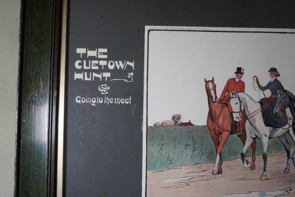 Lionel D. Edwards Fox-Hunting Sporting Print 1903 - The Cuetown Hunt - Going to the Meet - Cutting The Cloth AP1905
