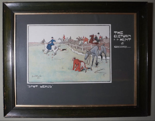 Lionel D. Edwards Fox-Hunting Sporting Print 1903 - The Cuetown Hunt - Gone Away - Spot Leads AP1907