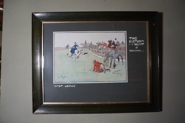 Lionel D. Edwards Fox-Hunting Sporting Print 1903 - The Cuetown Hunt - Gone Away - Spot Leads AP1907