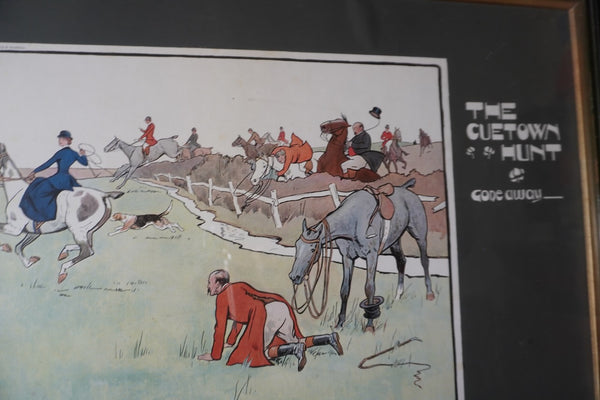 Lionel D. Edwards Fox-Hunting Sporting Print 1903 - The Cuetown Hunt - Gone Away - Spot Leads AP1907