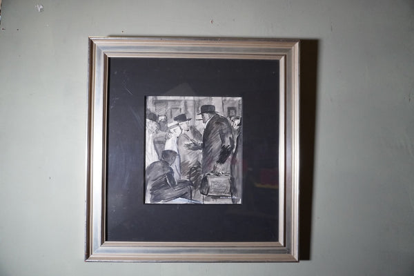 Carl Hugo Beetz, Tillie 'Kid' Herman, placarded street scene outside Boxing Arena AP1917