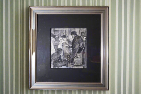 Carl Hugo Beetz, Tillie 'Kid' Herman, placarded street scene outside Boxing Arena AP1917