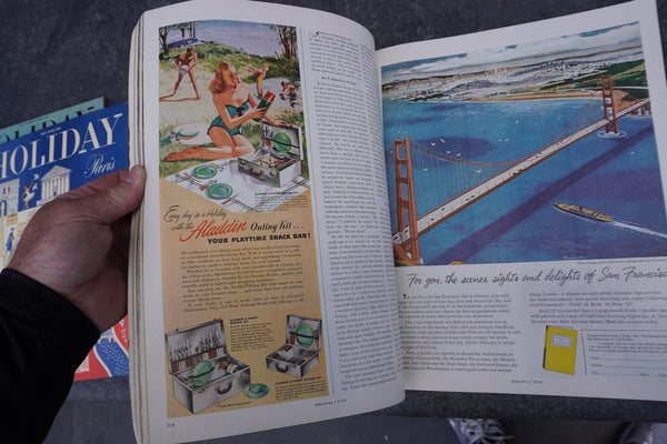Holiday Magazine 5 issues, 1946, 1948, 1951 AP1935
