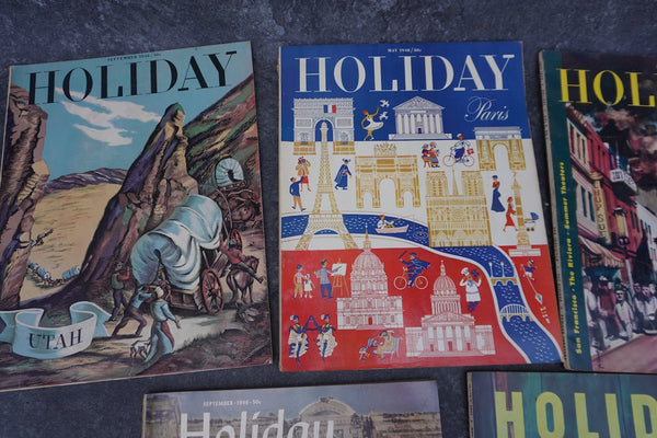 Holiday Magazine 5 issues, 1946, 1948, 1951 AP1935