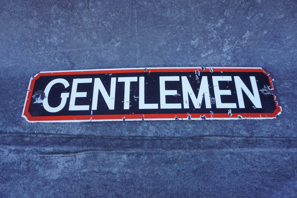 Signal Gas & Oil Gas Station Restroom Sign: Gentlemen AP1940