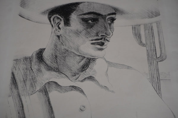Lawrence Hinckley - Mexican Man - Etching  c 1933 AP1946