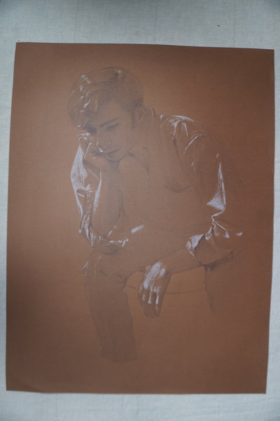 Wade Reynolds (1929-2011) - Young Man Lost In Thought - Drawing AP1962