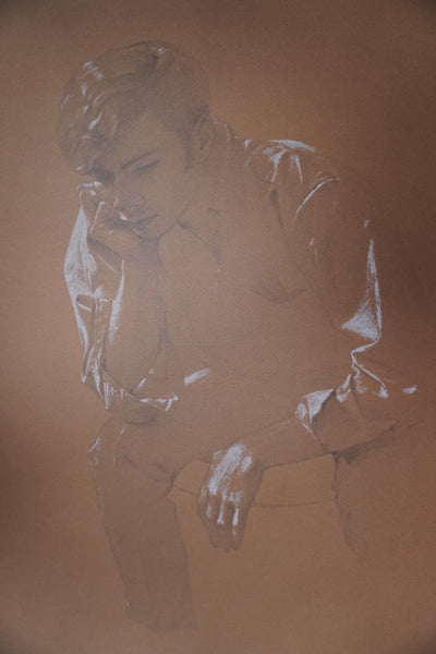 Wade Reynolds (1929-2011) - Young Man Lost In Thought - Drawing AP1962