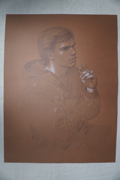 Wade Reynolds (1929-2011) - Young Man Figuring It Out -  AP963