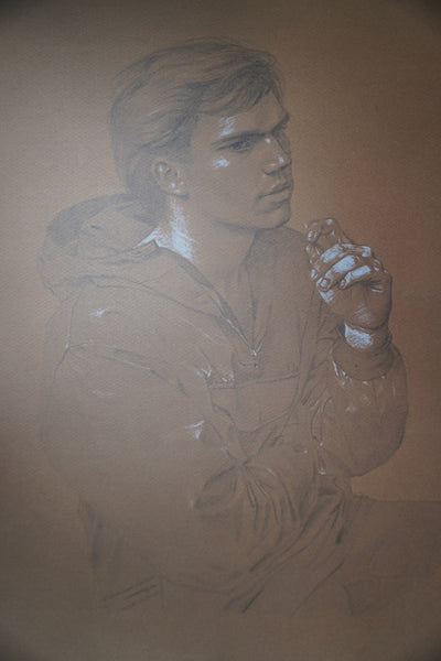 Wade Reynolds (1929-2011) - Young Man Figuring It Out -  AP963