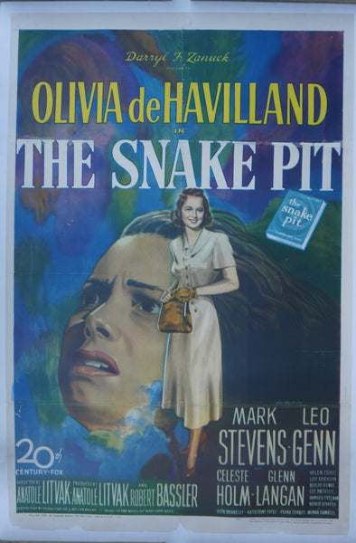 The Snake Pit Original 4-Fold Poster Mounted on Linen 1948 AP1964