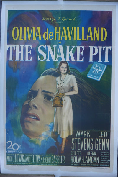 The Snake Pit Original 4-Fold Poster Mounted on Linen 1948 AP1964