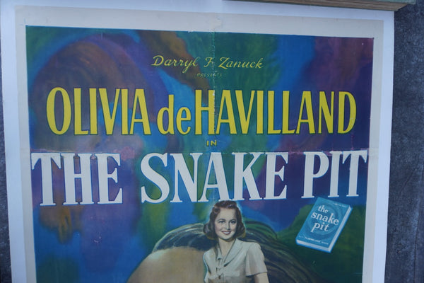 The Snake Pit Original 4-Fold Poster Mounted on Linen 1948 AP1964