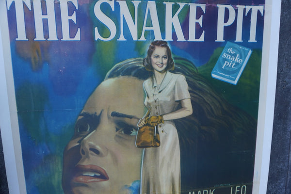 The Snake Pit Original 4-Fold Poster Mounted on Linen 1948 AP1964