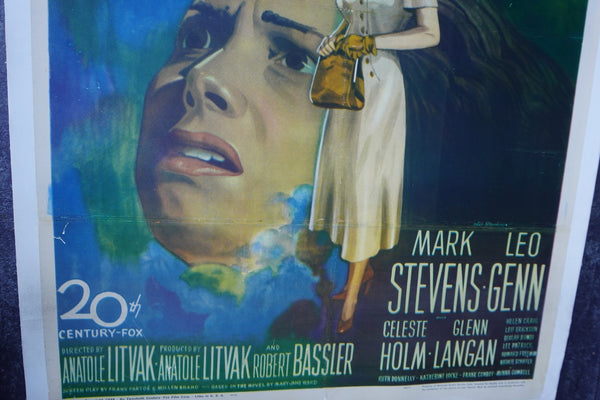 The Snake Pit Original 4-Fold Poster Mounted on Linen 1948 AP1964
