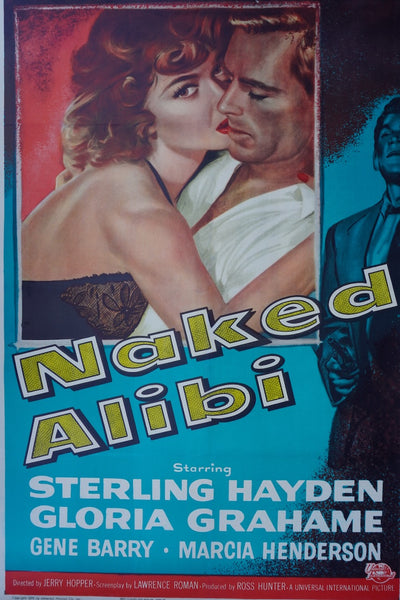 Naked Alibi 1954 Sterling Hayden & Gloria Grahame Original Movie Poster  AP1966