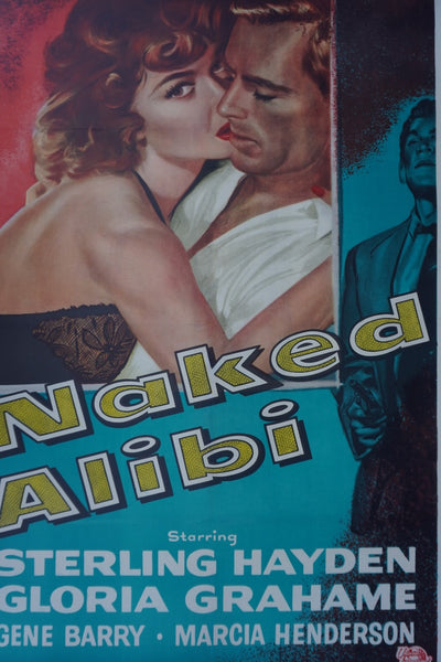 Naked Alibi 1954 Sterling Hayden & Gloria Grahame Original Movie Poster  AP1966