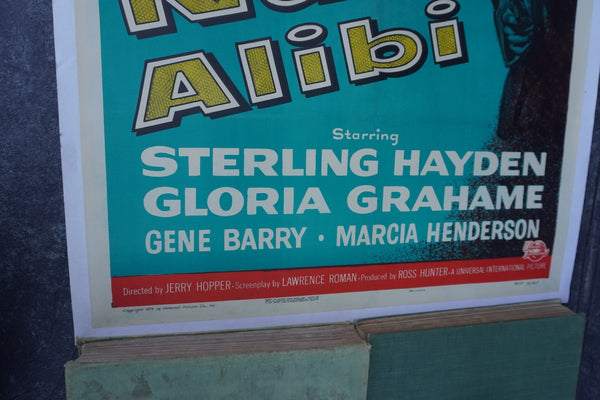 Naked Alibi 1954 Sterling Hayden & Gloria Grahame Original Movie Poster  AP1966