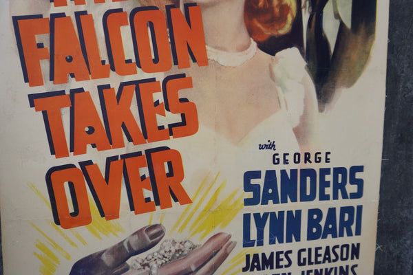 The Falcon Takes Over - 1942 George Sanders Detective B-Picture Original Movie Poster AP1970