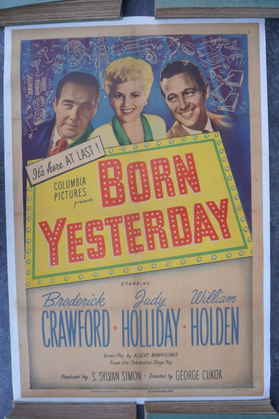 Born Yesterday - Judy Holliday, Bill Holden, Broderick Crawford  1950 Original Movie Poster AP1971