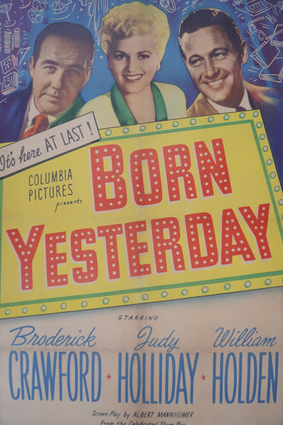 Born Yesterday - Judy Holliday, Bill Holden, Broderick Crawford  1950 Original Movie Poster AP1971