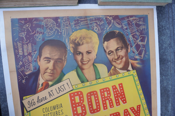 Born Yesterday - Judy Holliday, Bill Holden, Broderick Crawford  1950 Original Movie Poster AP1971