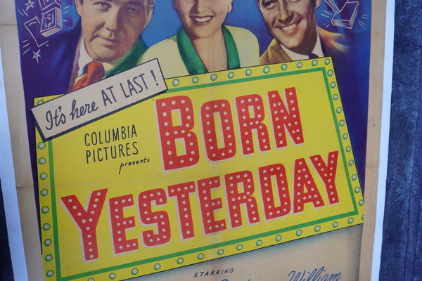 Born Yesterday - Judy Holliday, Bill Holden, Broderick Crawford  1950 Original Movie Poster AP1971