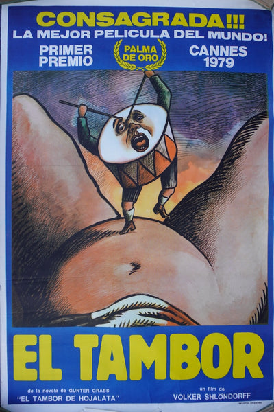 El Tambor Original Poster for Soanish release of The Tin Drum 1979 AP1982