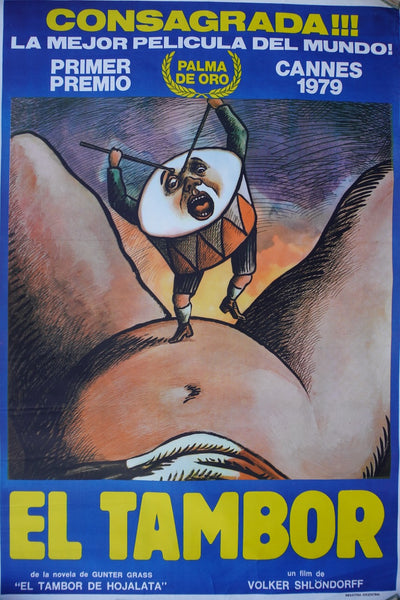 El Tambor Original Poster for Soanish release of The Tin Drum 1979 AP1982