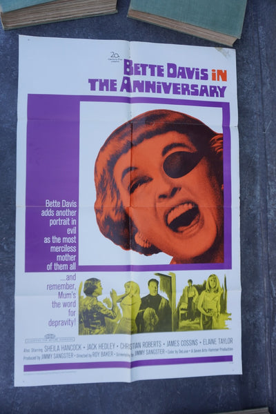The Anniversary Original  1968 Bette Davis Movie Poster AP1987