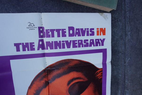 The Anniversary Original  1968 Bette Davis Movie Poster AP1987