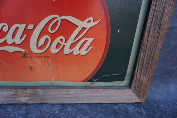 Rare Cardboard In-Store Coca Cola Poster - He's Home -  1944 AP1988