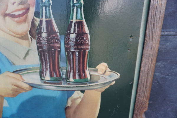Rare Cardboard In-Store Coca Cola Poster - He's Home -  1944 AP1988
