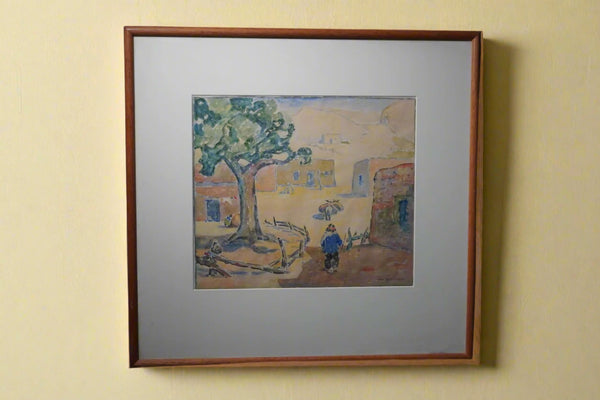 Ivan Messenger, Homecoming Oraibi, Original Watercolor c.1930s AP2009