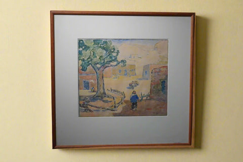 Ivan Messenger, Homecoming Oraibi, Original Watercolor c.1930s AP2009