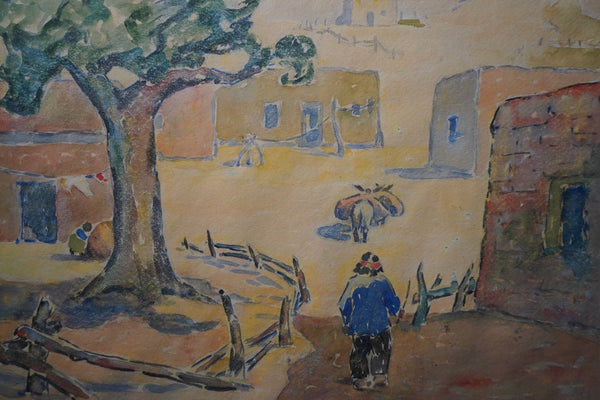 Ivan Messenger, Homecoming Oraibi, Original Watercolor c.1930s AP2009