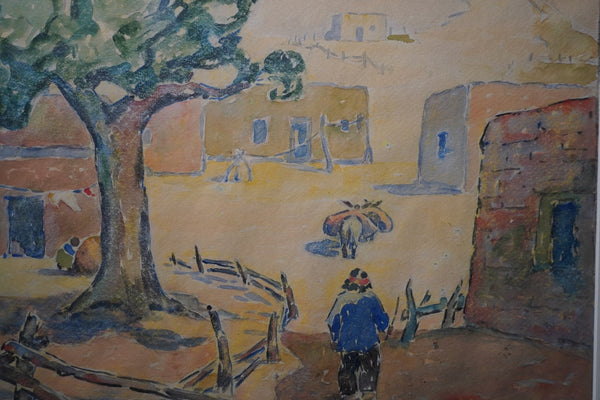 Ivan Messenger, Homecoming Oraibi, Original Watercolor c.1930s AP2009