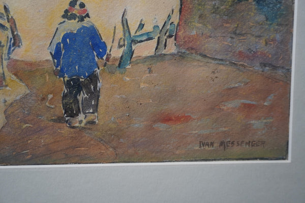 Ivan Messenger, Homecoming Oraibi, Original Watercolor c.1930s AP2009